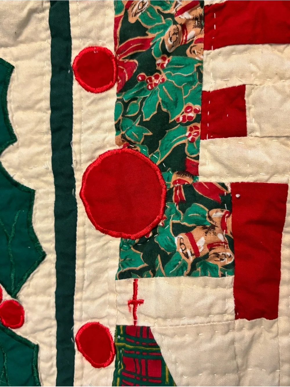 American Pacific Christmas Train Patchwork Quilted Thro/ Wall hanging 50” x 56.5